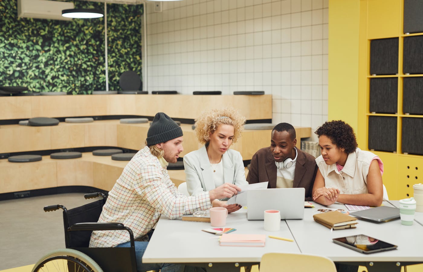 Business consultation in a modern office