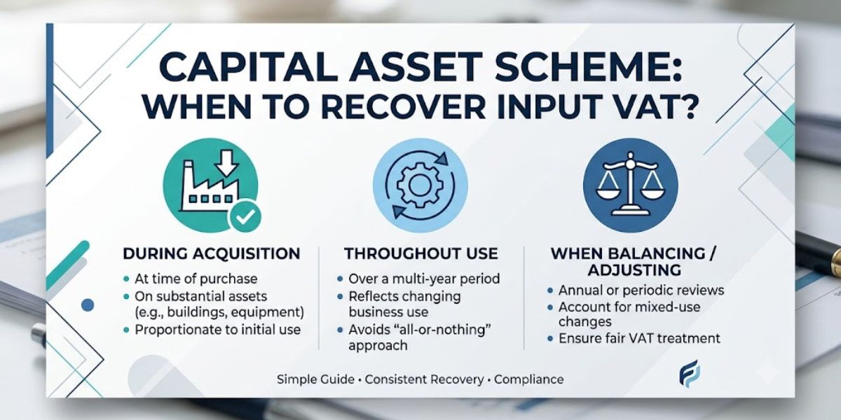 Capital Asset Scheme: When to Recover Input VAT?