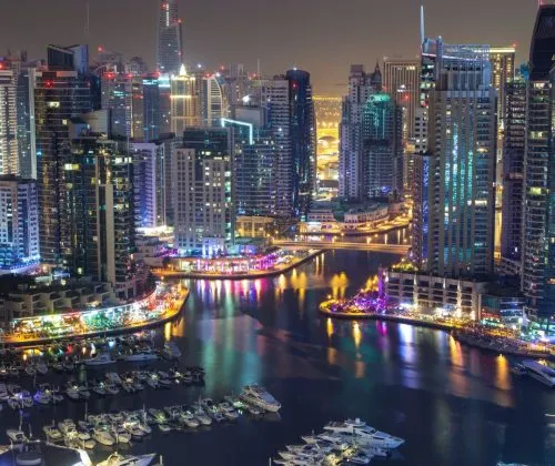 Dubai Marina waterfront and skyline