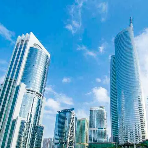 Office towers in Dubai's Jumeirah Lakes Towers district